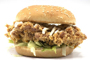 Crispy chicken burger combo